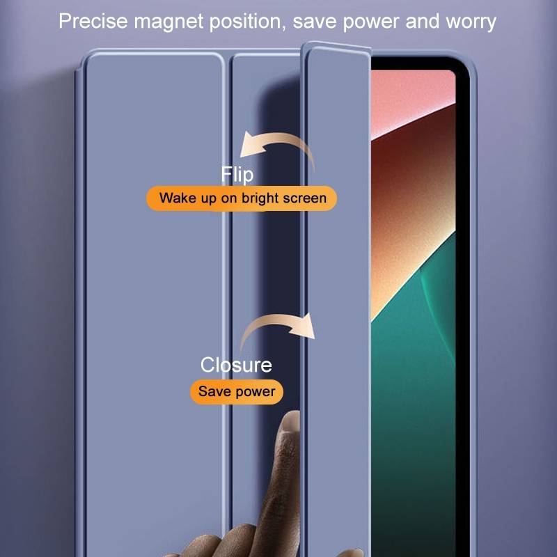 Für Xiaomi Mi Pad 5 / 5 Pro 11.0 Zoll Tablet Tasche 3 folt Wake UP Smart Cover Etuis Schwarz
