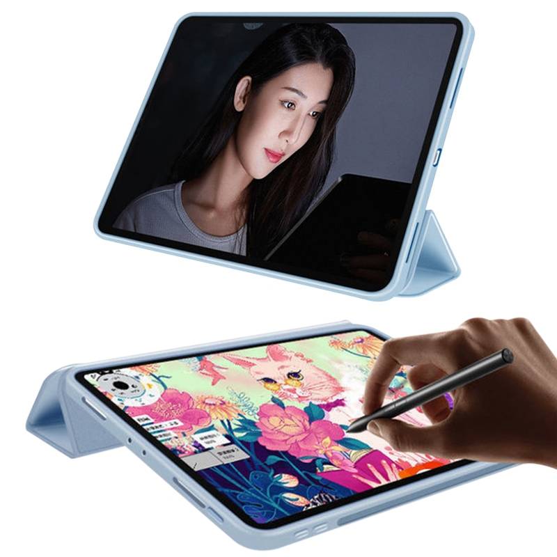 Für Xiaomi Mi Pad 5 / 5 Pro 11.0 Zoll Tablet Tasche 3 folt Wake UP Smart Cover Etuis Schwarz