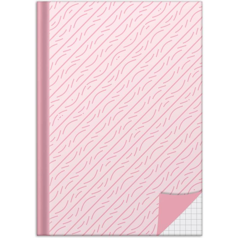 RNK Verlag Notizbuch "Pastell", DIN A5, kariert, rosé