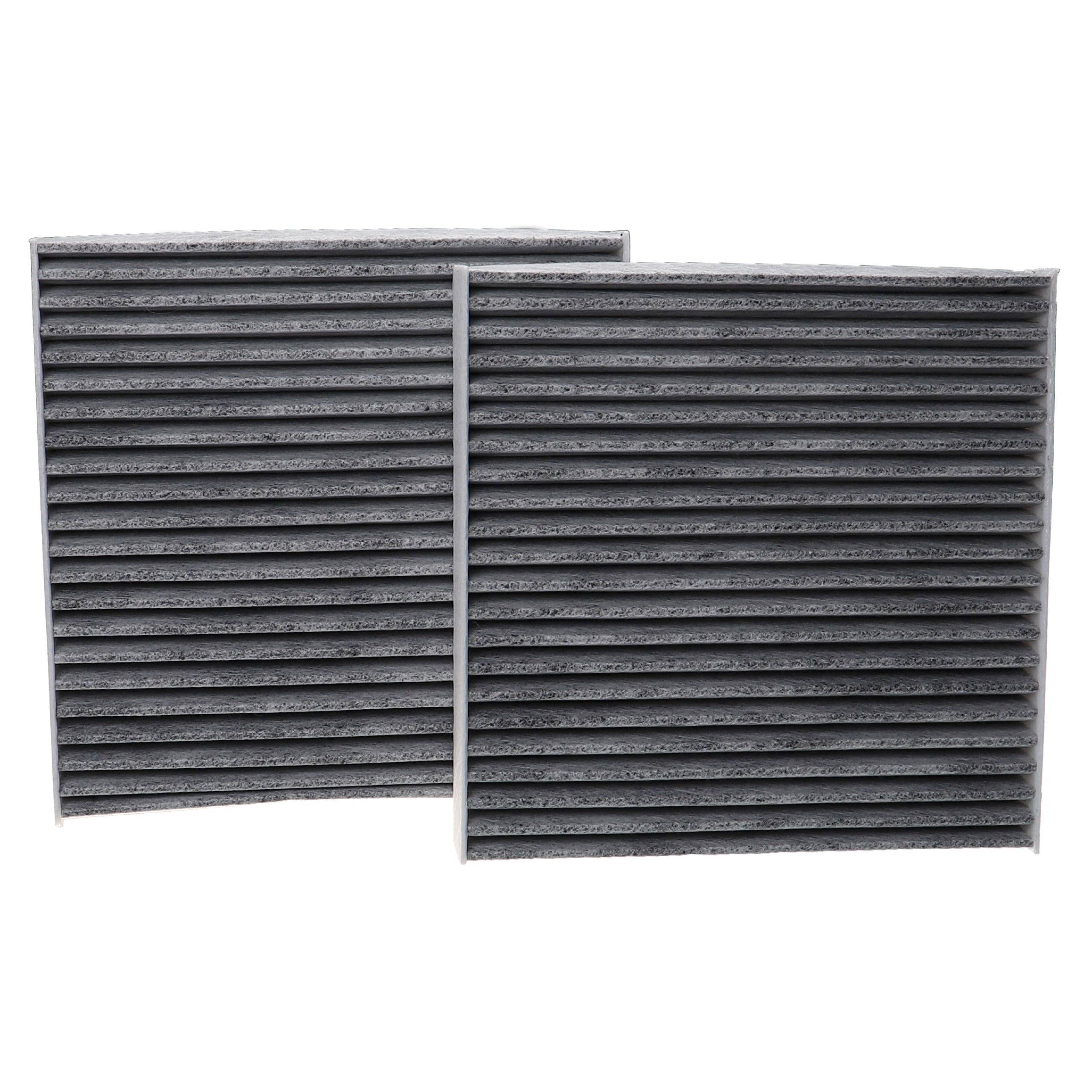 vhbw 2x Innenraumfilter Ersatz für Meyle 312 320 0023/S für PKW - Mit Aktivkohle
