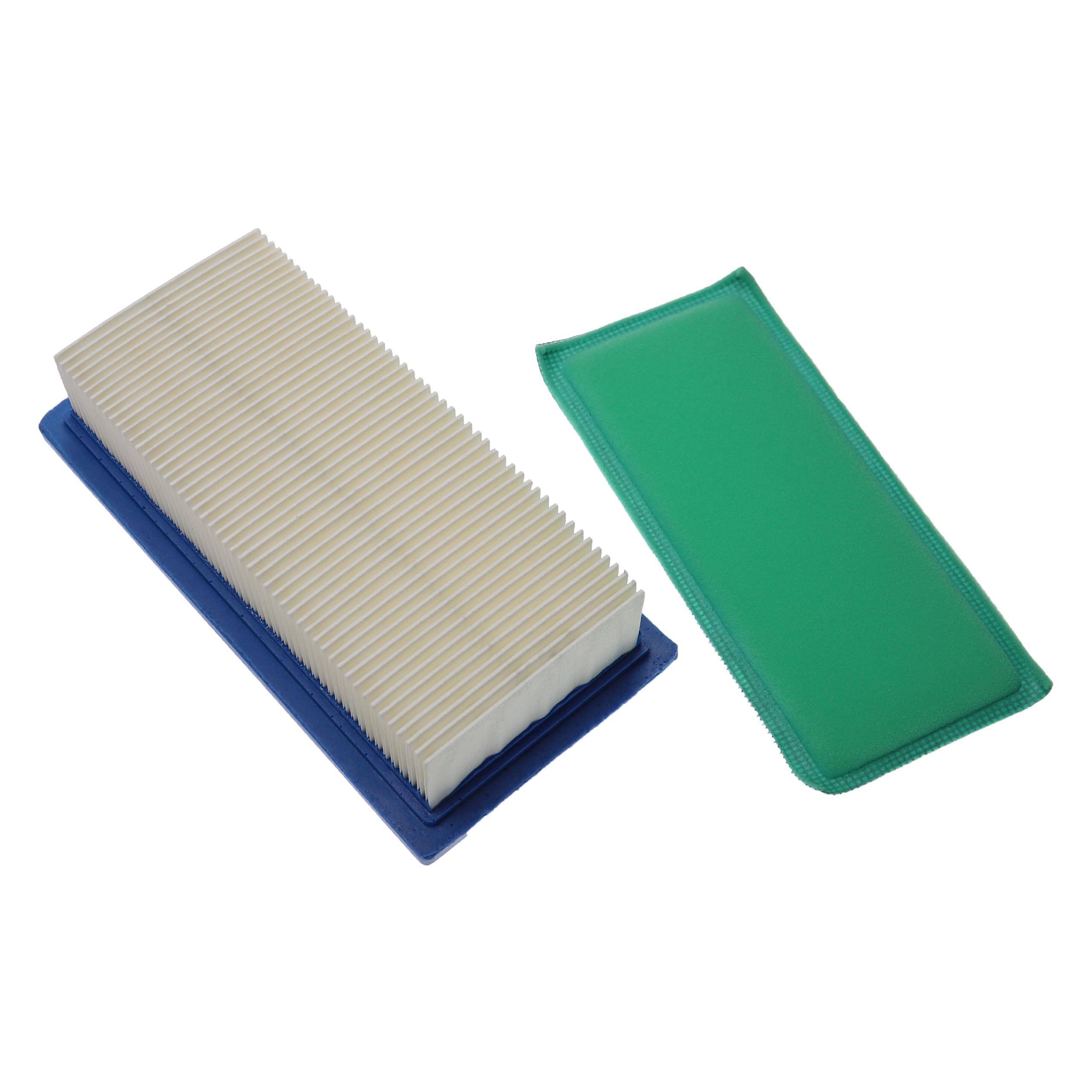 vhbw Filter-Set kompatibel mit Briggs & Stratton 9PS OHV Vanguard Rasenmäher-Motor - 2x Ersatz-Filter (1x Luftfilter, 1x Vorfilter)