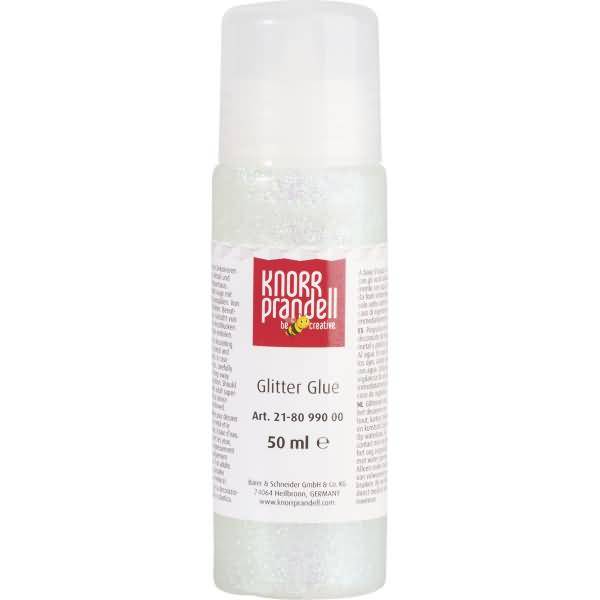 Glitter Glue 50 ml weiß/regenbogen