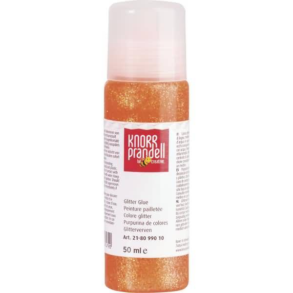 Glitter Glue 50 ml neonorange/regenbogen