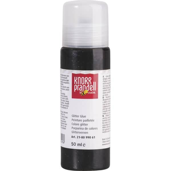 Glitter Glue 50 ml schwarz