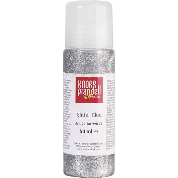Glitter Glue 50 ml silber
