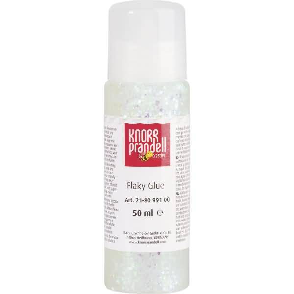 Glitzerfarbe Flaky Glue 50ml weiß