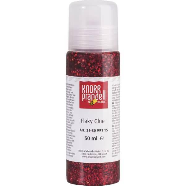 Glitzerfarbe Flaky Glue 50ml rot