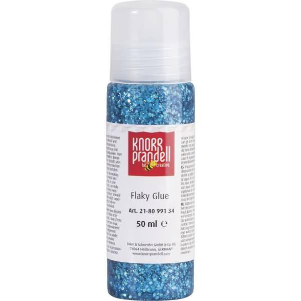 Glitzerfarbe Flaky Glue 50ml himmelblau