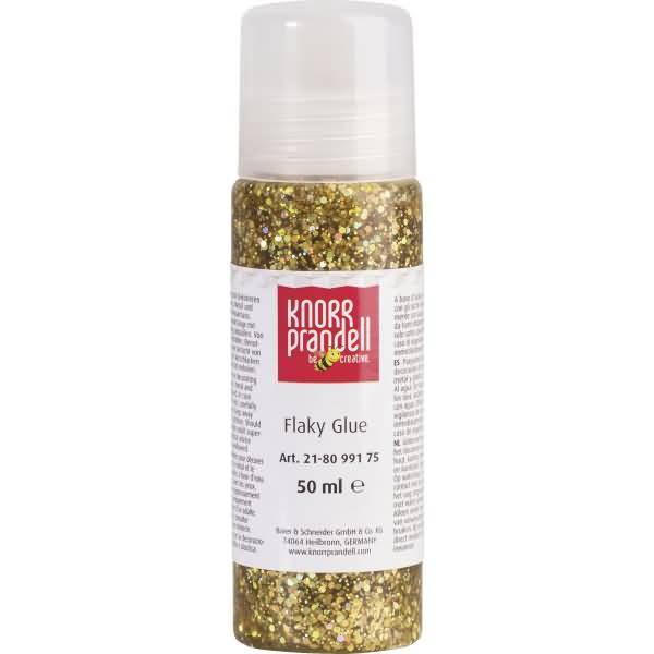 Glitzerfarbe Flaky Glue 50ml gold/regenbogen