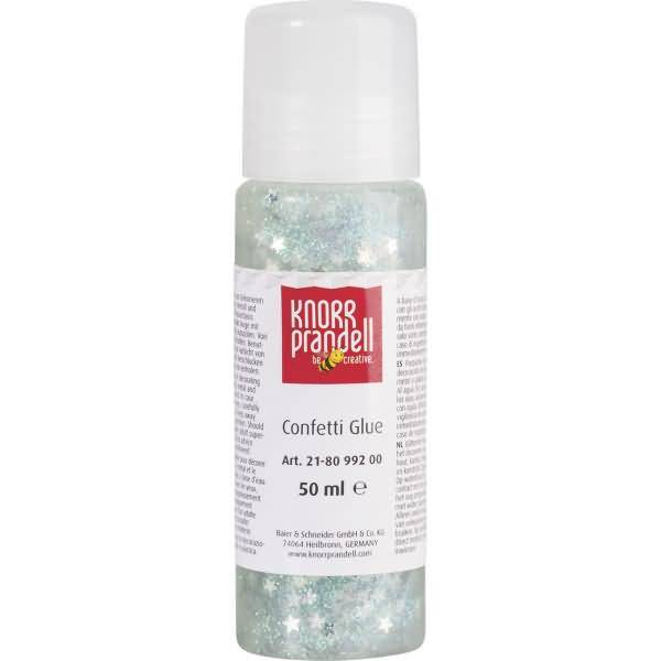 Glitterfarbe Konfetti Glue 50ml Sterne silber