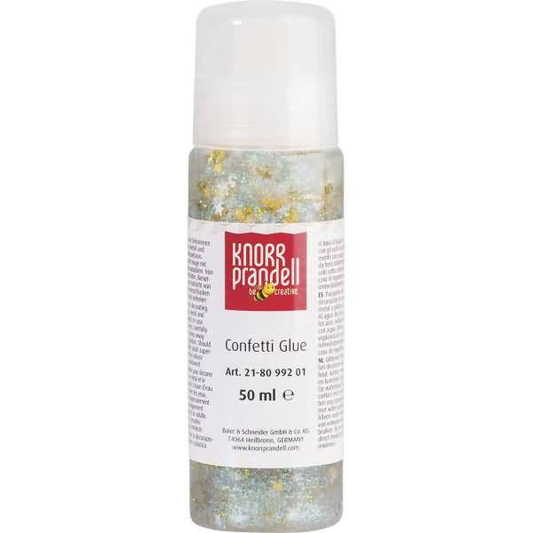 Glitterfarbe Konfetti Glue 50ml Sterne gold