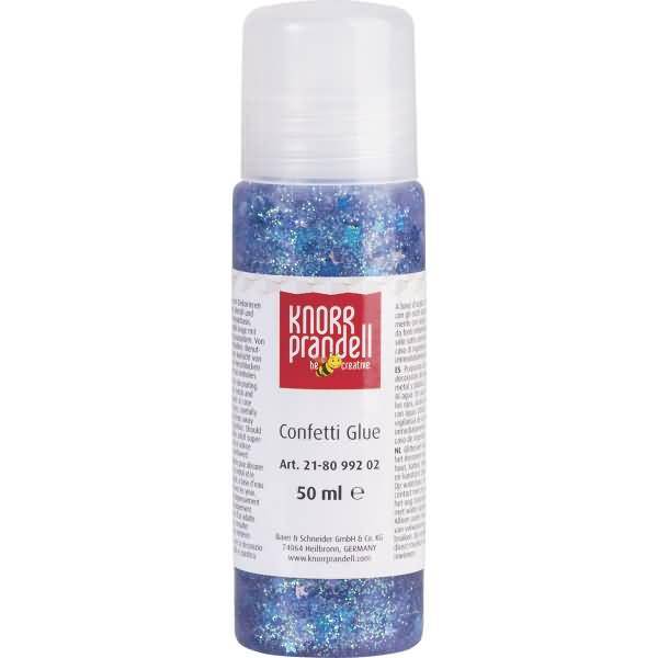 Glitterfarbe Konfetti Glue 50ml Sterne blau