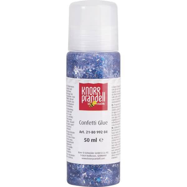 Glitterfarbe Konfetti Glue 50ml Eiskristalle silberfarben
