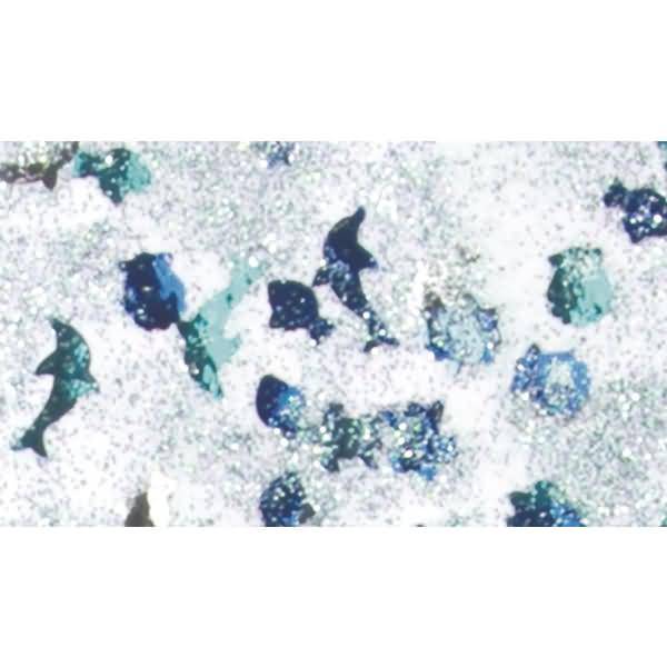 Glitterfarbe Konfetti Glue 50ml Fische blau