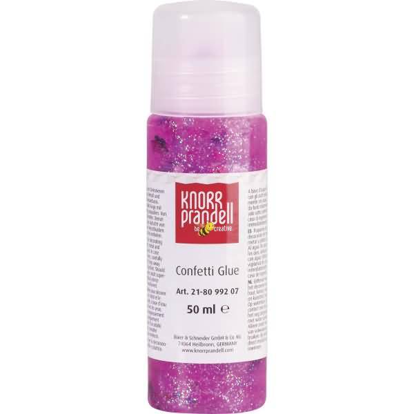 Glitterfarbe Konfetti Glue 50ml Blumen pink
