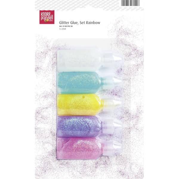 Glitterfarbe Glue Set 3x30ml Rainbow
