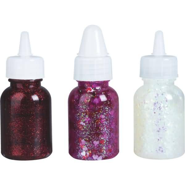 Glitterfarbe Glue Set 3x30ml Love