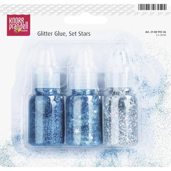 Glitterfarbe Glue Set 3x30ml Stars