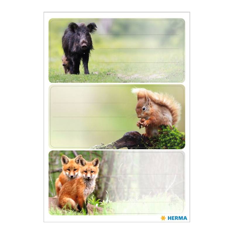 HERMA Buchetiketten VARIO "Waldtiere"