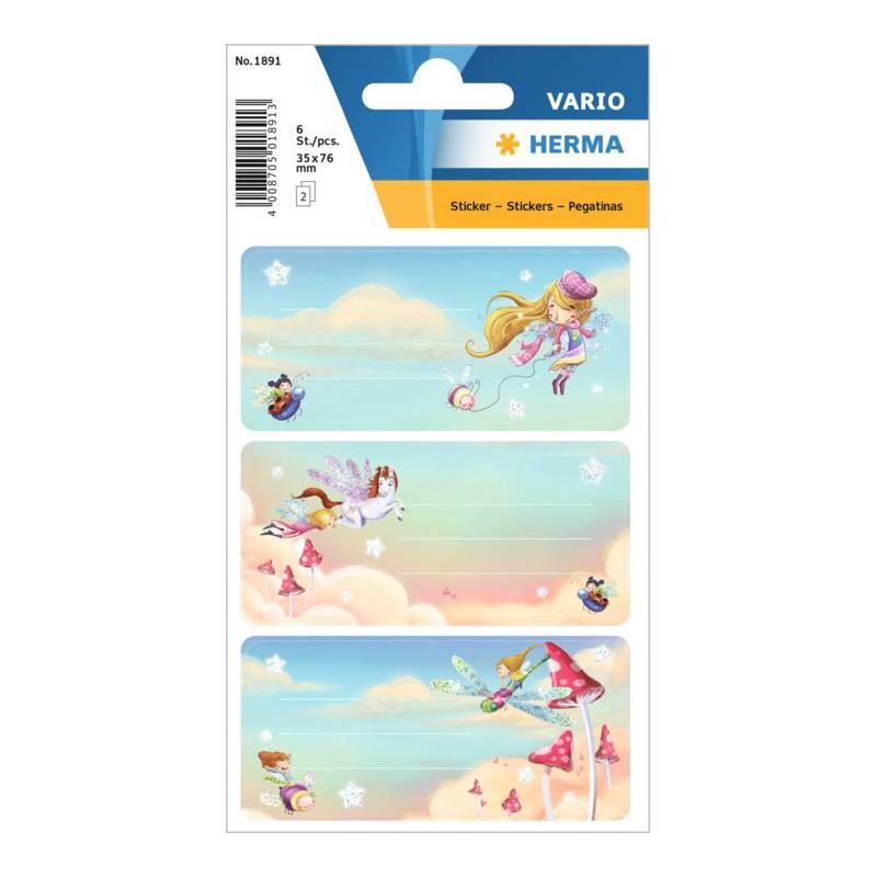 HERMA Buchetiketten VARIO "Feentanz", beglimmert