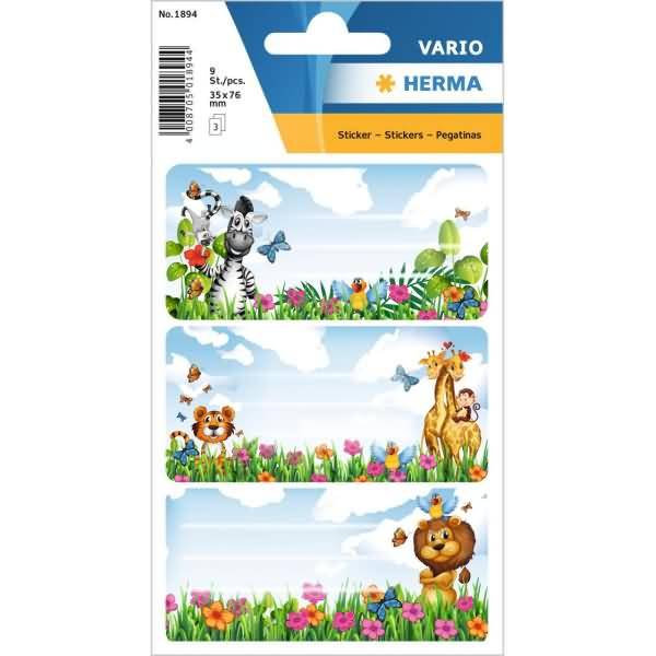 Schuletiketten Dschungel