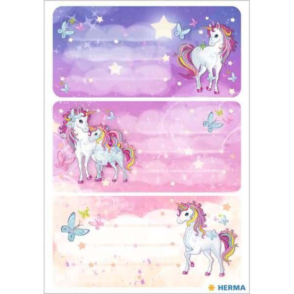 Schuletiketten Einhorn Best Friends beglimmert