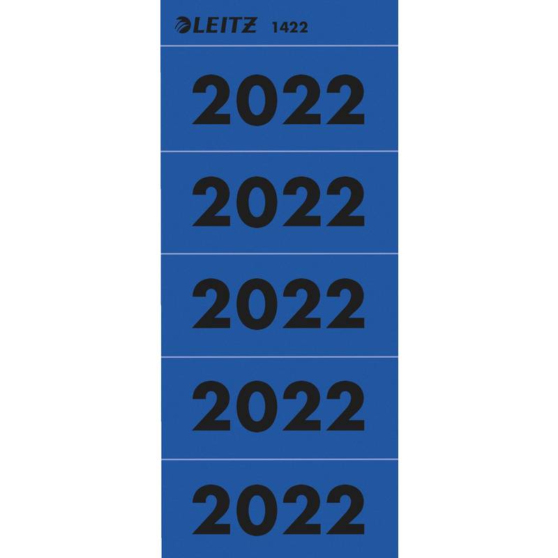 LEITZ Ordner-Inhaltsschild "Jahreszahl 2022", blau