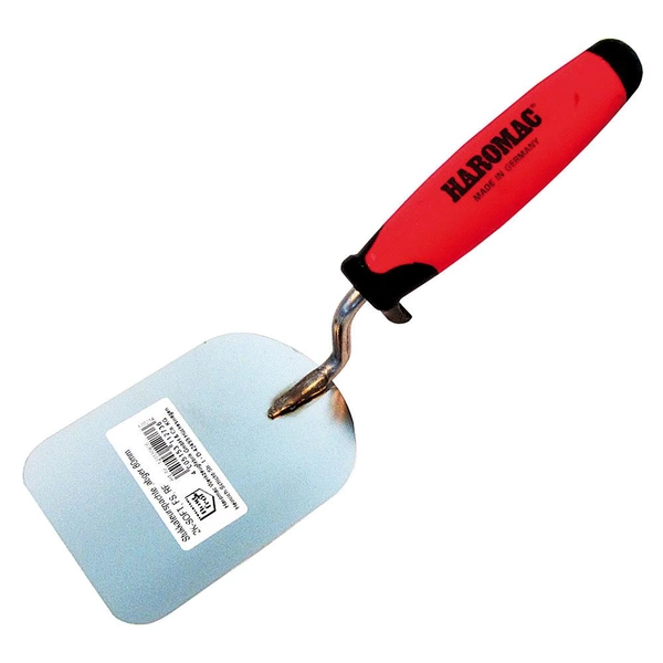 Stukkateurspachtel abgerundet - Edelstahl rostfrei - Blattlänge 110 mm - Blattbreite 80 mm - 2K-Ergo-Softgriff Stukkateurspachtel abgerundet - Edelstahl rostfrei - Blattlänge 110 mm - Blattbreite 80 mm - 2K-Ergo-Softgriff