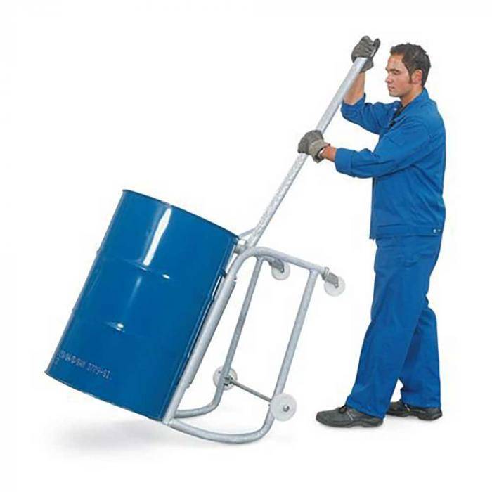 Fasskipper mit Hebelstange - Stahl verzinkt - für 1 Fass à 200 Liter