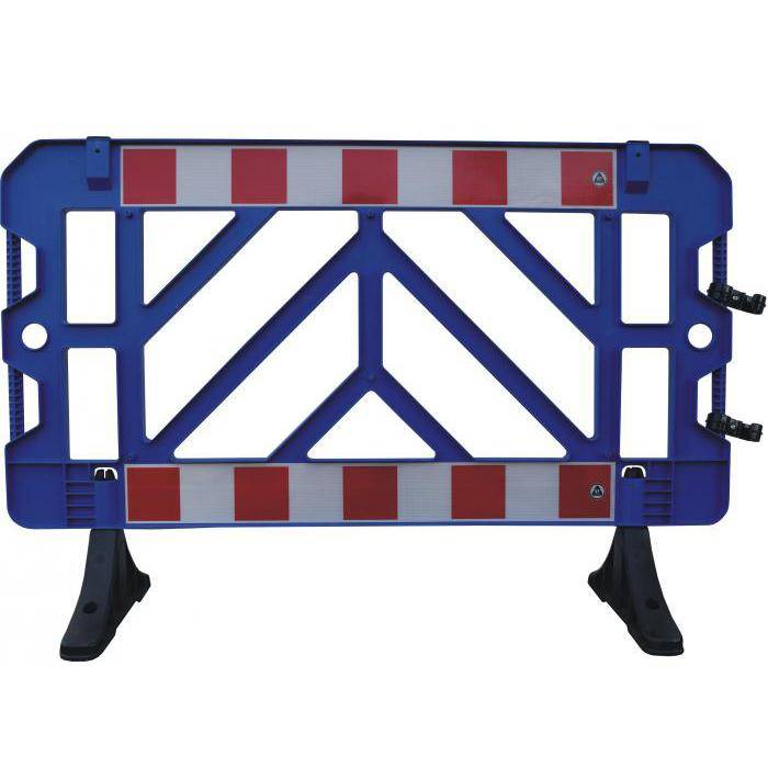 Schrankenzaun - blau - Kunststoff - 1000 x 1500 mm