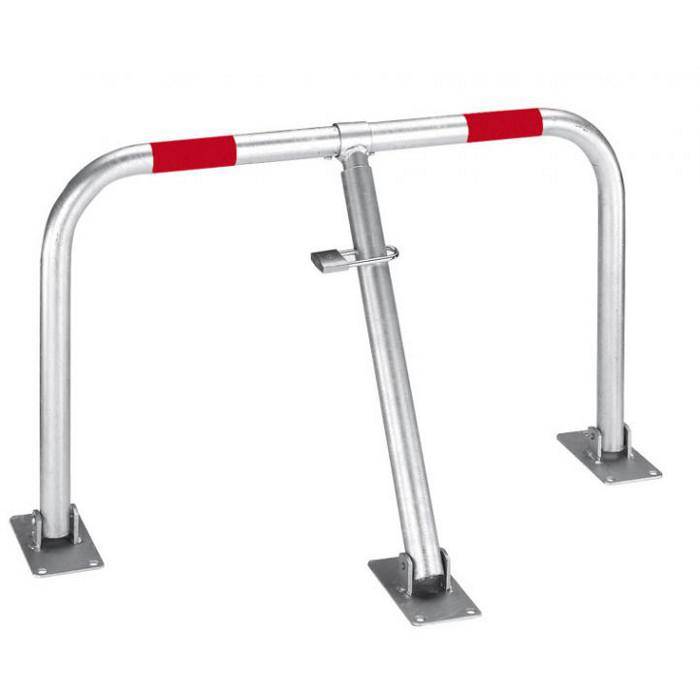 Parkplatzbügel "Friedlin" - umlegbar - Stahl feuerverzinkt - zum Aufschrauben - 440 mm hoch