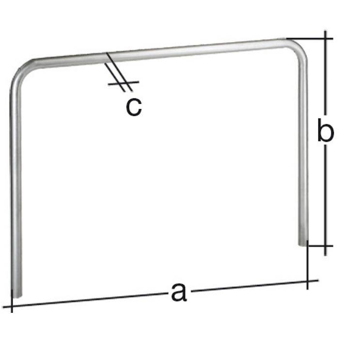 Schutzbügel - "Ratio" - L 300 mm/ H 1000 mm/ Ø 48 mm - Stahl - zum Einbetonieren