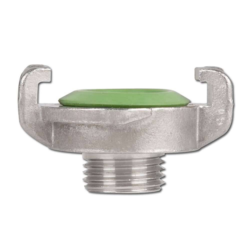 GEKA® Klauenkupplung - Chromstahl mit VITON Dichtung - Außengewinde 1/2" - PN 40 bar - Nockenweite 40 mm - chemisch beständig