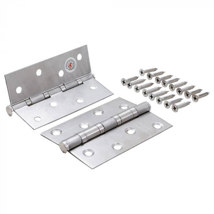 Scharnier-Satz - Edelstahl - 2-teilig - 100 x 40 mm