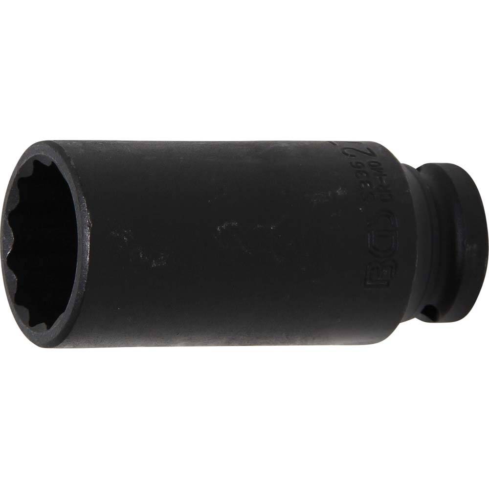 Kraft-Steckschlüssel-Einsatz "BGS" - 12-kant - 1/2" Antrieb - Chrom-Molybdän-Stahl - Größe 27 mm