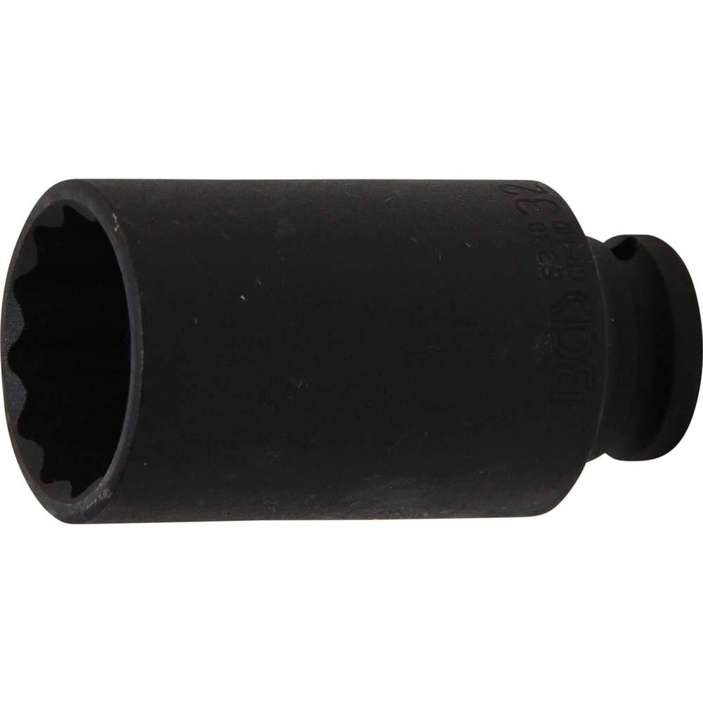 Kraft-Steckschlüssel-Einsatz "BGS" - 12-kant - 1/2" Antrieb - Chrom-Molybdän-Stahl - Größe 32 mm