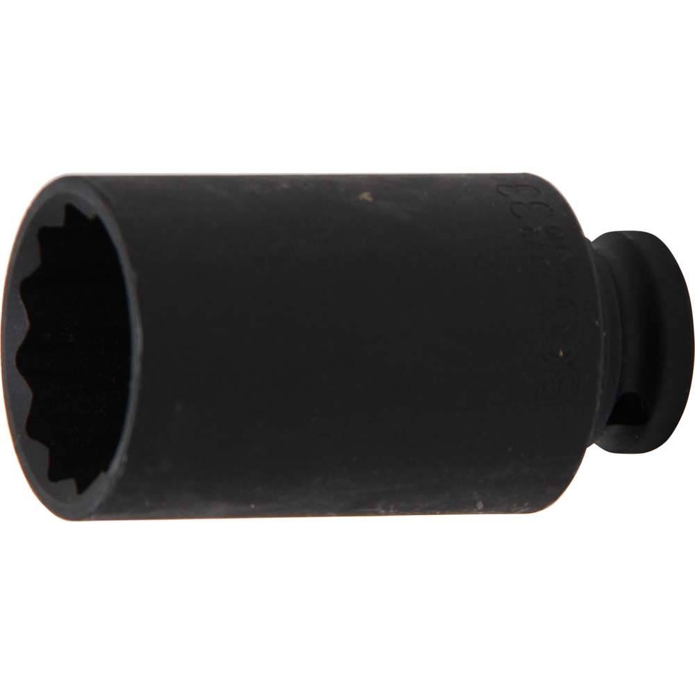 Kraft-Steckschlüssel-Einsatz "BGS" - 12-kant - 1/2" Antrieb - Chrom-Molybdän-Stahl - Größe 33 mm