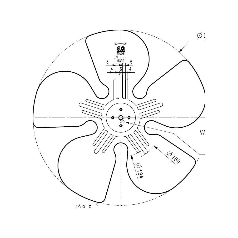 Lüfter - für Lösemittel-Rückgewinnungsanlage K60 EX - Durchmesser 300 mm