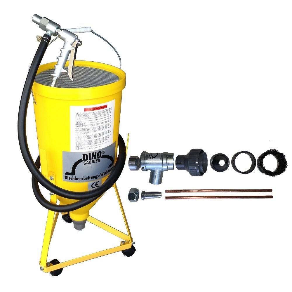 Injektor-Freistrahlgerät - mit Zubehör - zum Strahlen von Verkokungen - 19 l Kunststofftank