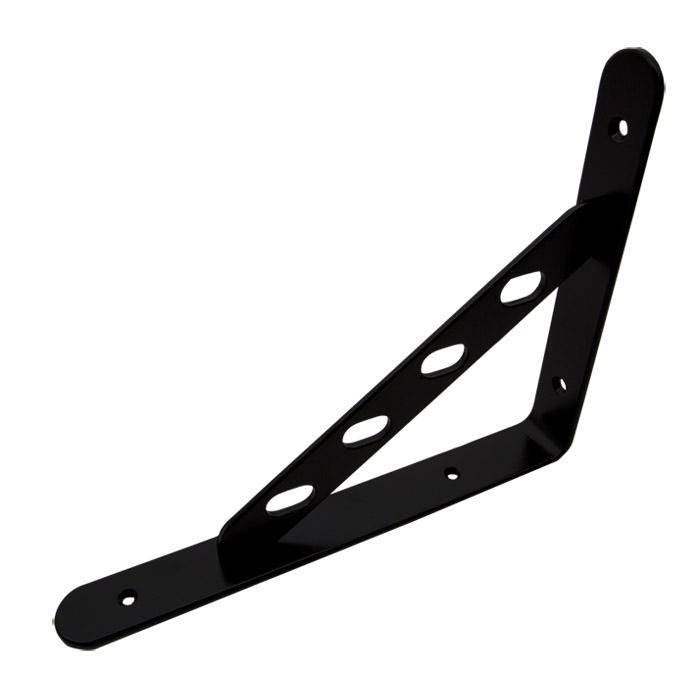 "Alpha Line" Garderobenkonsole - schwarz - Schenkellänge 250 x 200 x 30 mm - Materialstärke 3,0 mm - VE 2 Stück - Preis per VE