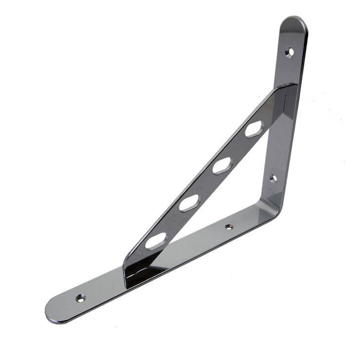 "Alpha Line" Garderobenkonsole - chrom - Schenkellänge 250 x 200 x 30 mm - Materialstärke 3,0 mm - VE 2 Stück - Preis per VE