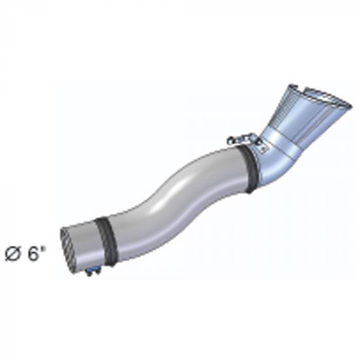 Abgastrichter - Stahl - mit Schlauch - Ø 150 mm