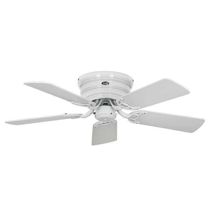 Deckenventilator "CasaFan Classic Flat 103-III WE" - Ø 103 cm - mit 5 Wendeflügel - Gehäuse Lack weiß - Wendeflügel Weiß/Hellgrau