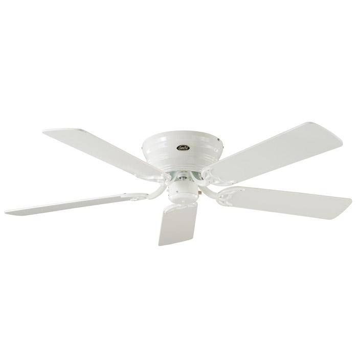 Deckenventilator "Flat 132-III WE" - max. 180 U/min. - Größe Ø 132 cm - Gehäusefarbe Lack weiß - Flügel Lack weiß/hellgrau