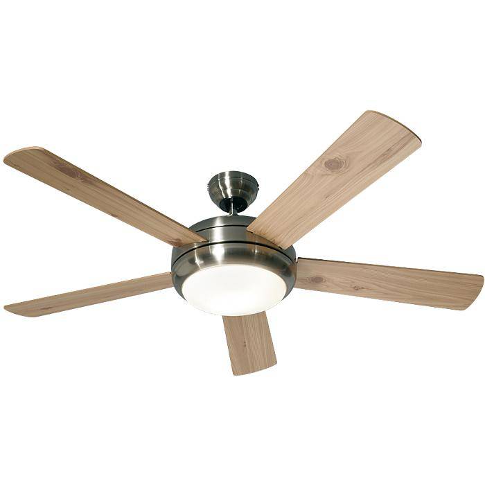 Deckenventilator "Casafan Titanium" - Chrom gebürstet - Flügeldekor Astpinie/Buche - max. 195 U/min. - Ø 132 cm - 5 Flügel