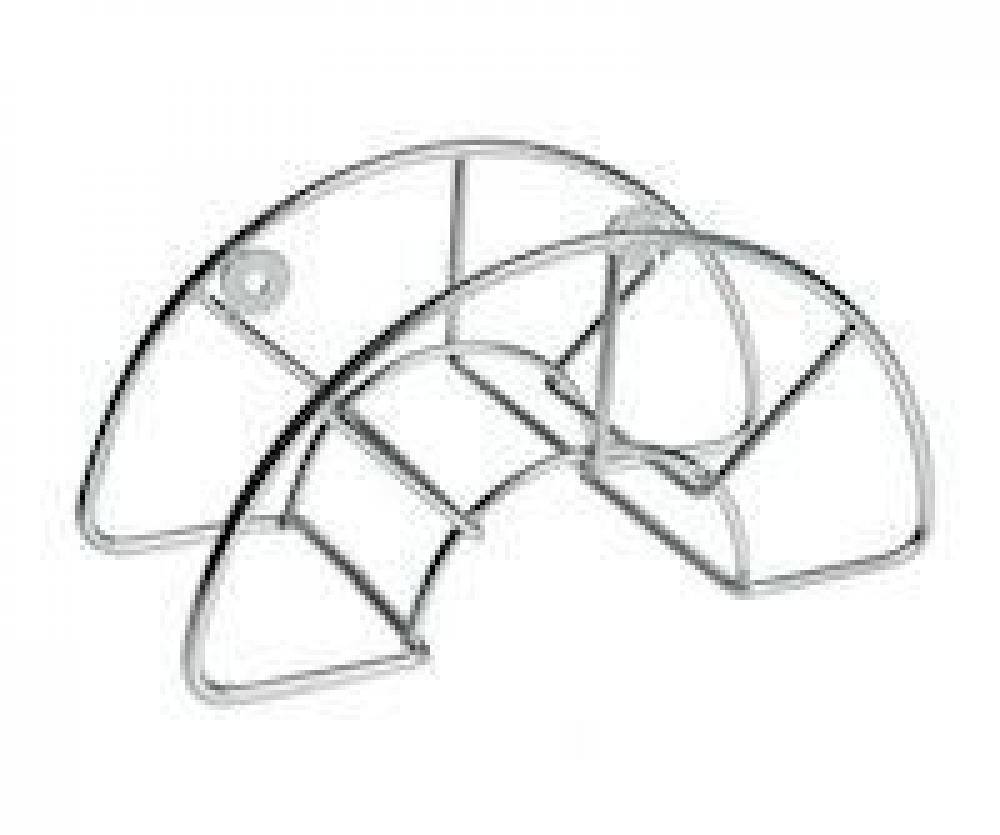 Schlauchaufhängung - verzinkter Stahl - 115 x 70 mm - für Schlauch Ø 38 mm, Länge 5 m