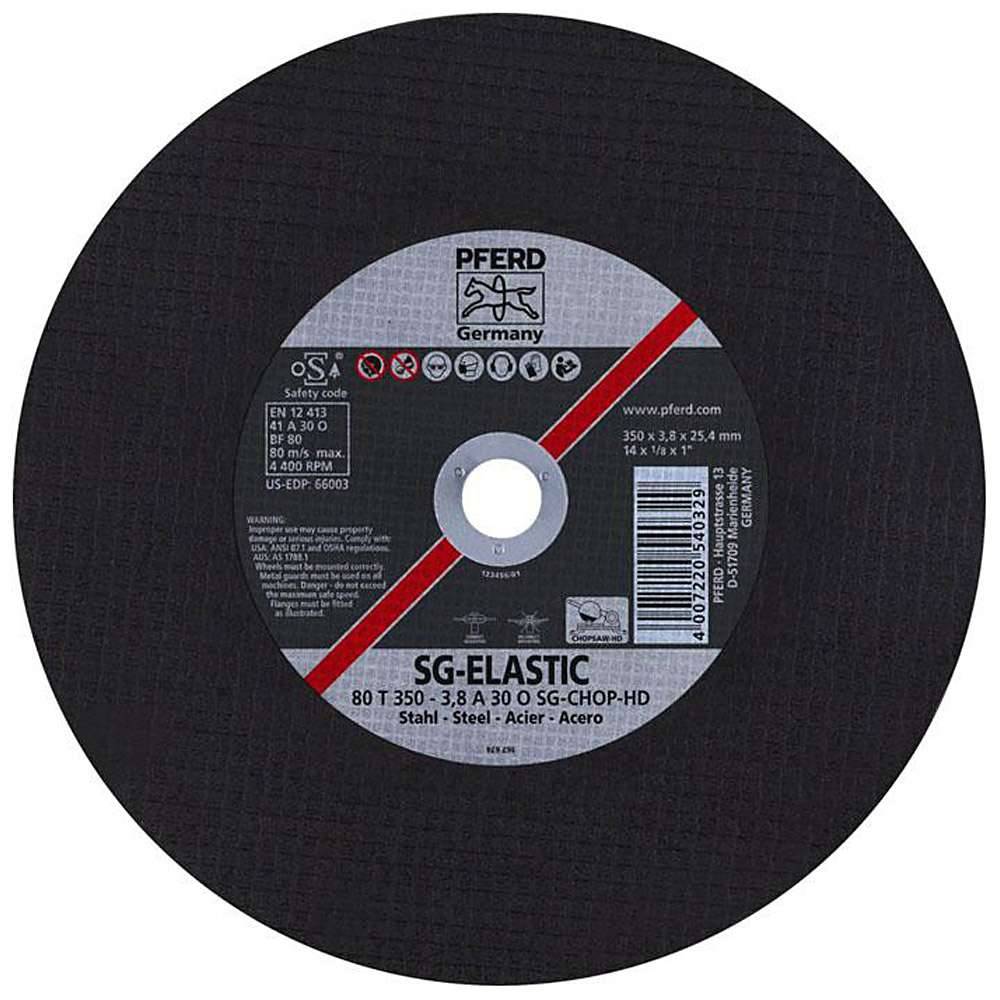 Trennscheibe - PFERD SG-ELASTIC - für Stahl - für leistungsstarke Trennschleifer - VE 10 Stück - Preis per VE