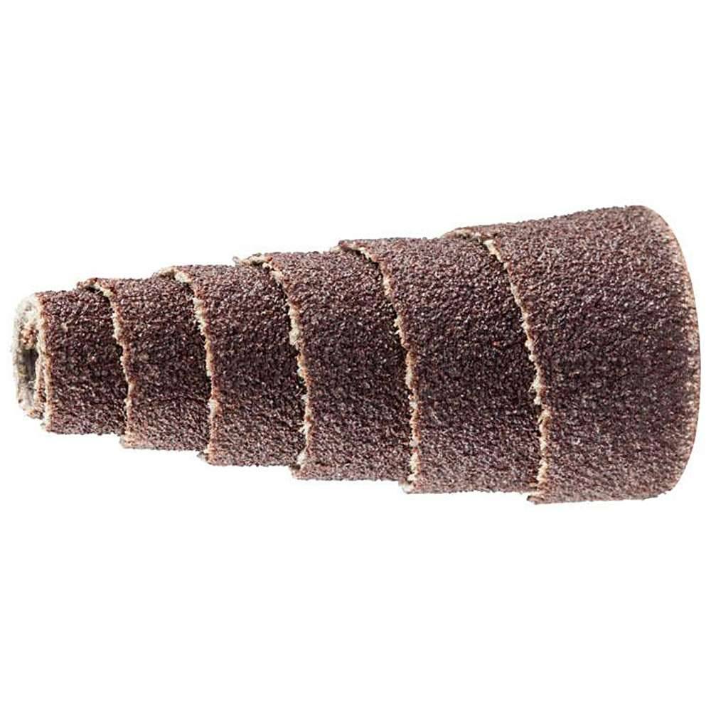 Schleifrolle - PFERD POLIROLL® - Konusform - mit Korundkorn - für Metall - Bezeichnung PRK 1225 A 150 - Maße (D x T) 12 x 25 mm - Korngröße 150 -