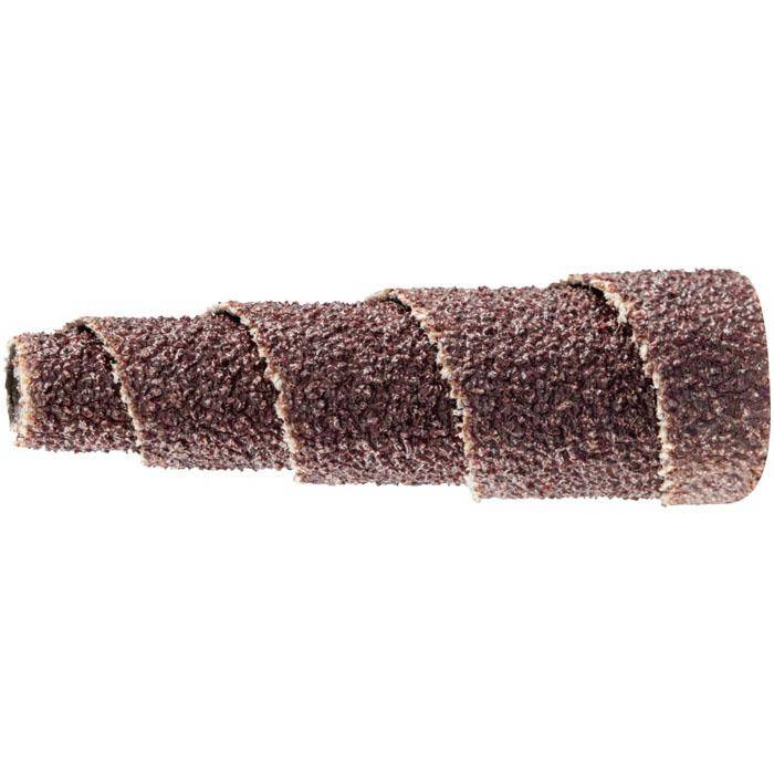 Schleifrolle - PFERD POLIROLL® - Konusform - mit Korundkorn - für Metall - Bezeichnung PRK 1235 A 80 - Maße (D x T) 12 x 35 mm - Korngröße 80 - e