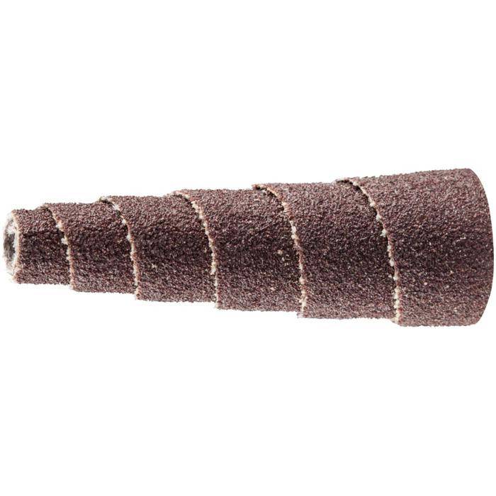 Schleifrolle - PFERD POLIROLL® - Konusform - mit Korundkorn - für Metall - Bezeichnung PRK 1235 A 150 - Maße (D x T) 12 x 35 mm - Korngröße 150 -
